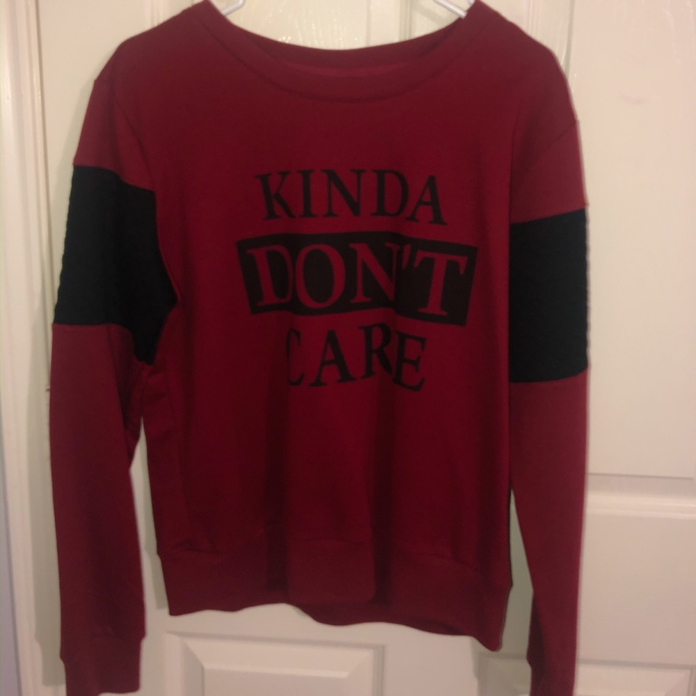 Maroon ‘Kinda Don’t Care’ Sweater